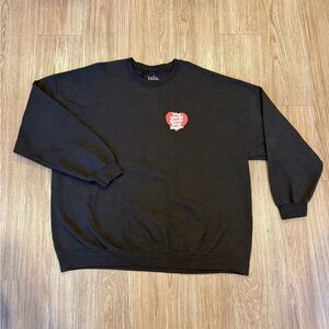 Dressed in LALA Brown Sweatshirt with Red Heart